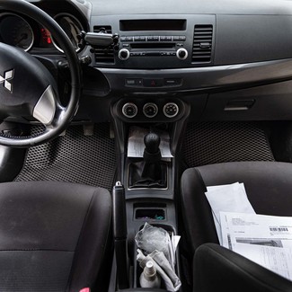 Ворсовые коврики на Mitsubishi Lancer X 2007 - 2017 в Грозном