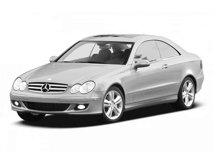 Ворсовые коврики на Mercedes CLK (C209) 2002 - 2009 в Грозном