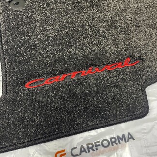 Ворсовые коврики на KIA Carnival IV 7 мест с оттоманками 2020 - 2026 в Грозном Ворсовые коврики на KIA Carnival IV 7 мест с оттоманками 2020 - 2026 в Грозном